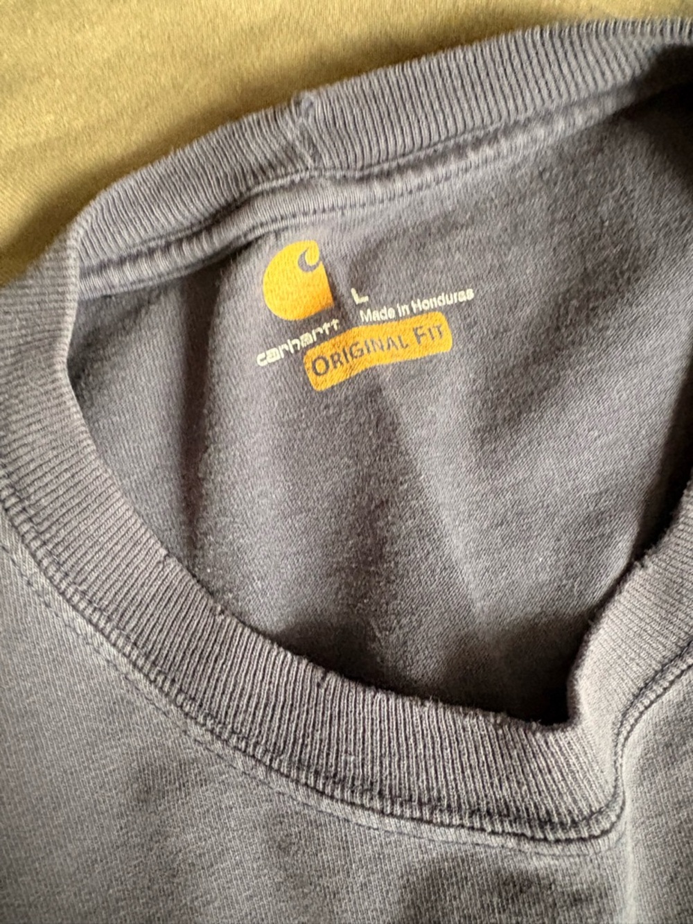 Carhartt Navy Long Sleeve & Olive Short Sleeve Pocket Tees - Picture 5 of 7